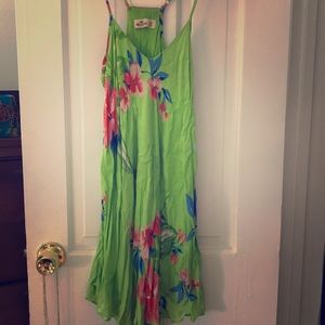 Green with floral, hollister summer time dress
